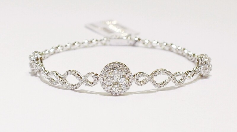 18ct white gold diamond bracelet