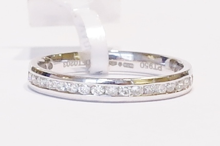 Platinum and diamond ring