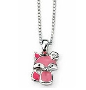 D for diamonds pink fox pendant
