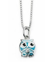 D for diamonds blue owl pendant
