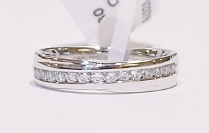 Platinum and diamond band