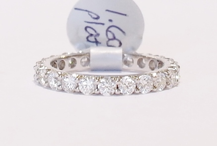 Platinum and diamond ring