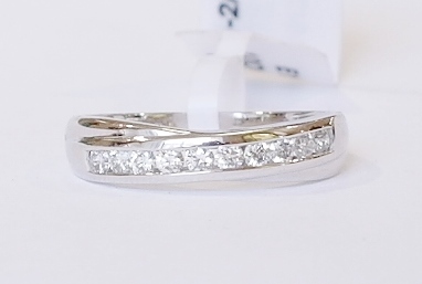 Platinum and diamond band