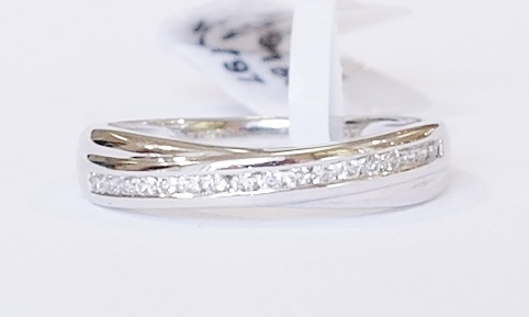 Platinum and diamond band