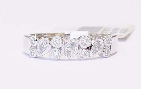 Platinum and diamond ring