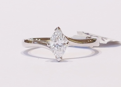 Platinum diamond solitaire ring