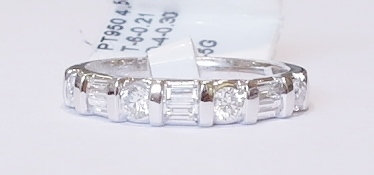 Platinum and diamond ring