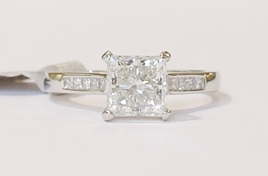 Princess cut diamond solitaire