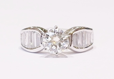 Platinum and diamond ring