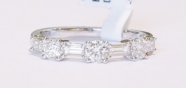 Platinum and diamond ring