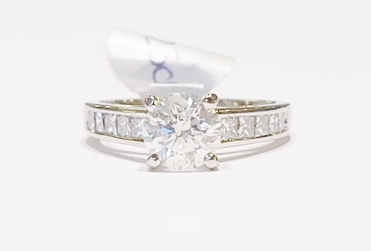 Platinum solitaire diamond ring