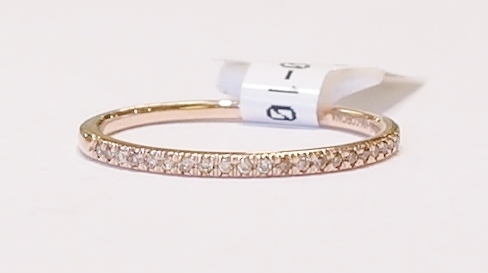 9ct rose gold brown diamond ring