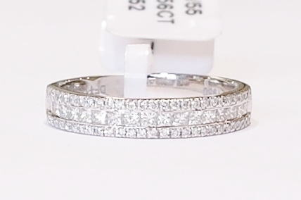 Platinum and diamond band