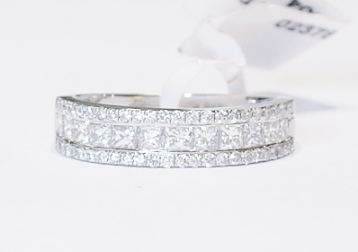 Platinum and diamond band