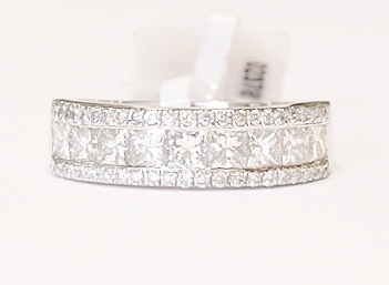 Platinum and diamond band
