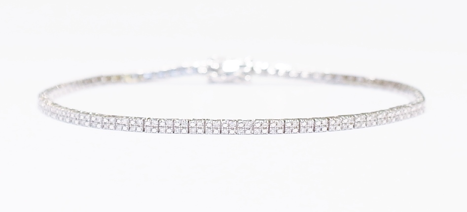 9ct white gold diamond bracelet
