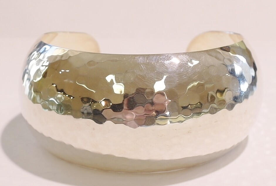 Silver cuff bangle