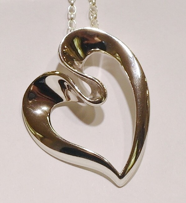 Sterling silver heart pendant