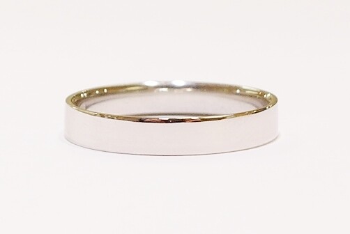 4mm platinum flat court band