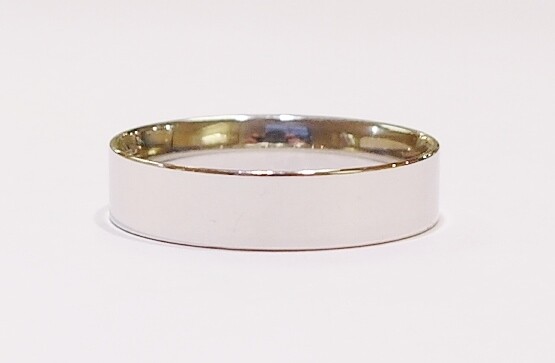 5mm platinum flat court band