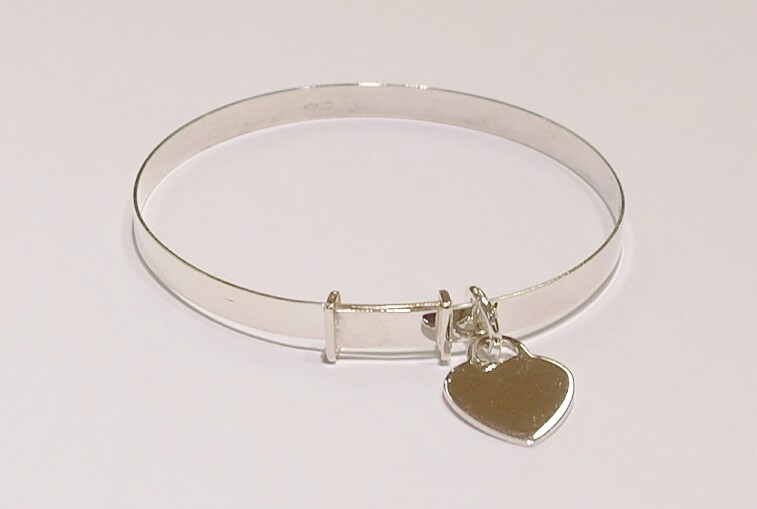 Sterling silver expanding bangle