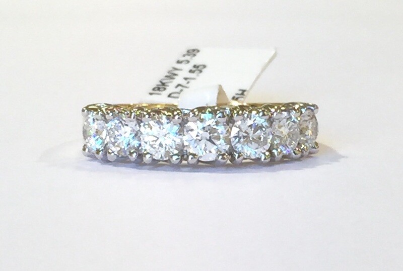 18ct seven-stone diamond ring