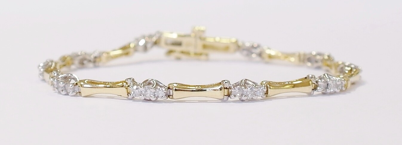 9ct gold diamond bracelet