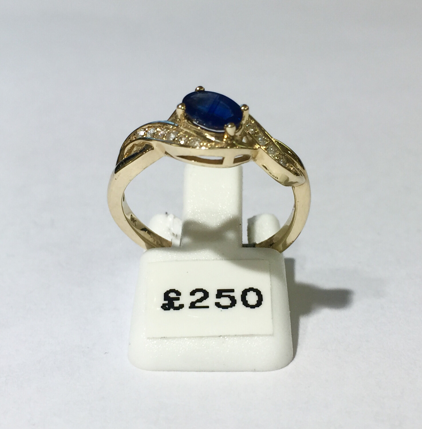 9ct sapphire and diamond dress ring