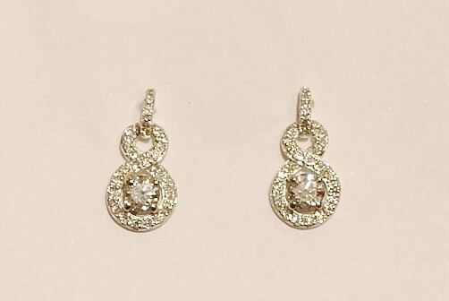 18ct white gold diamond earrings