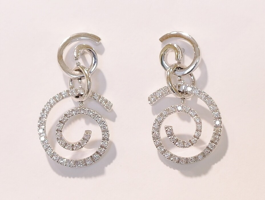 18ct white gold diamond earrings