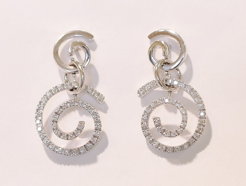 18ct white gold diamond earrings