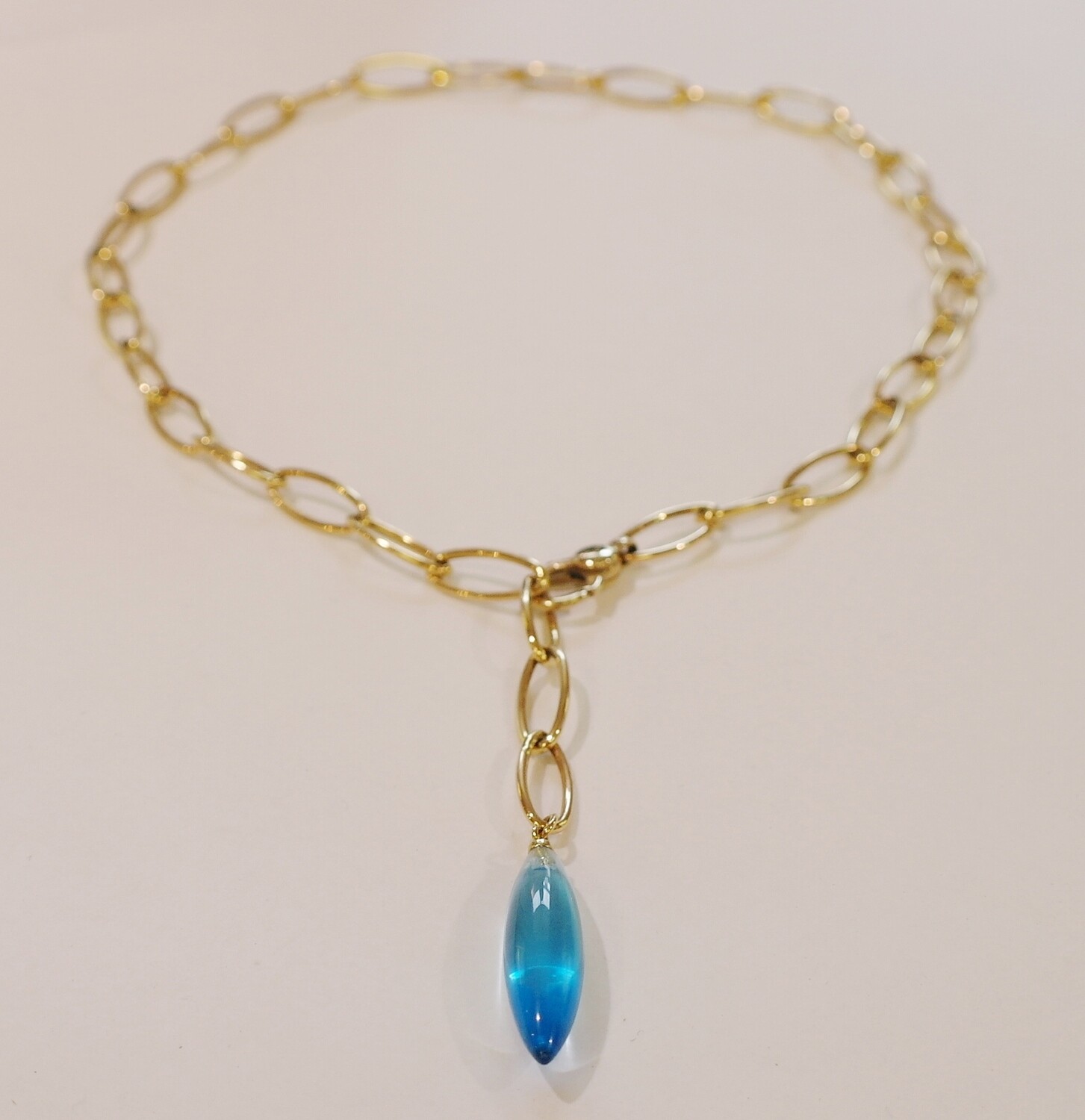 9ct blue topaz necklace