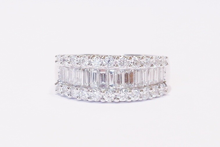 Platinum and diamond ring