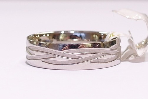 Palladium 6mm celtic pattern band