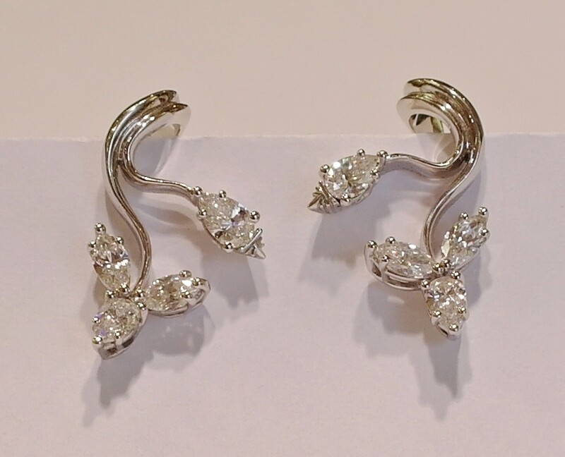 18ct white gold diamond earrings