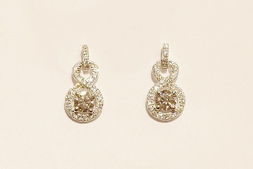 18ct white gold diamond earrings