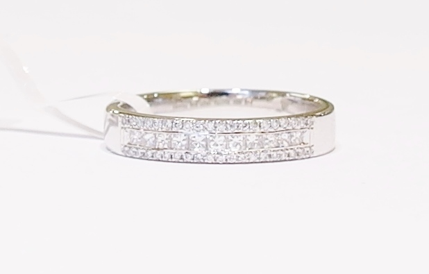 Platinum and diamond band