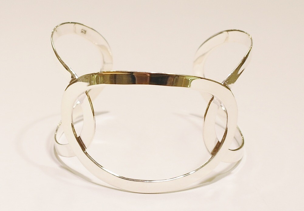 Sterling silver cuff bangle