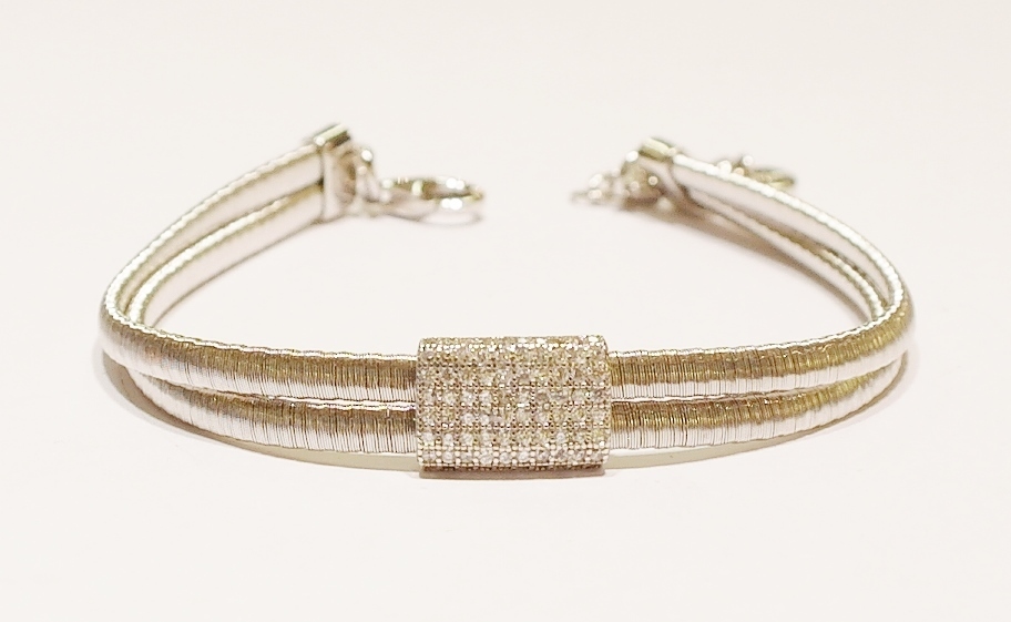 Sterling silver and cubic zirconia bracelet