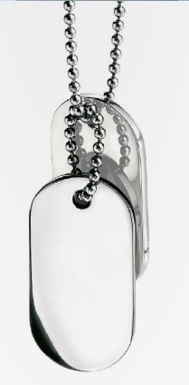 Fred Bennett stainless steel dog tags and chain