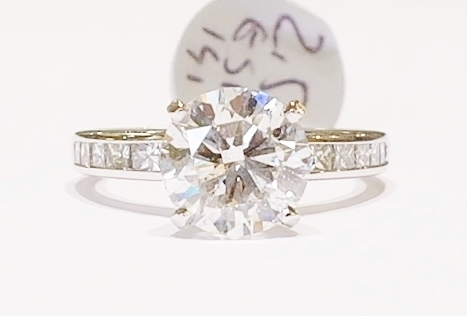 Platinum solitaire diamond ring