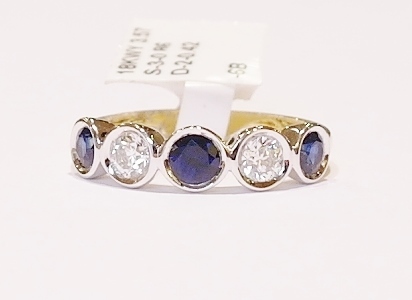 18ct sapphire and diamond ring