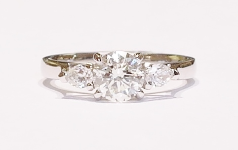 Platinum and diamond ring