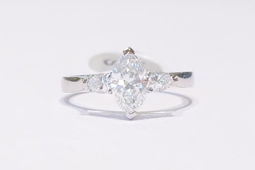 Platinum and diamond ring