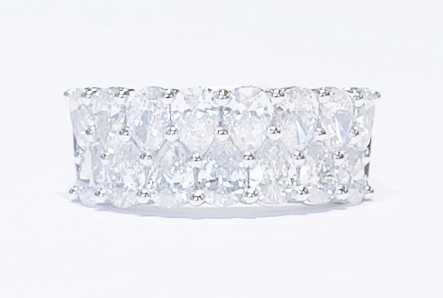 Platinum and diamond ring