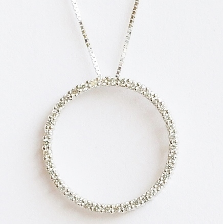 Diamond circle pendant