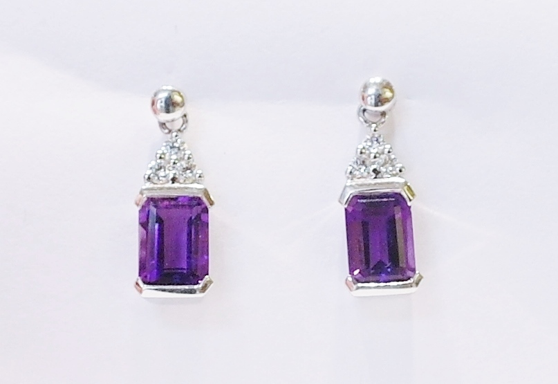 Amethyst drop earrings