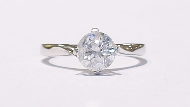 Platinum diamond solitaire ring