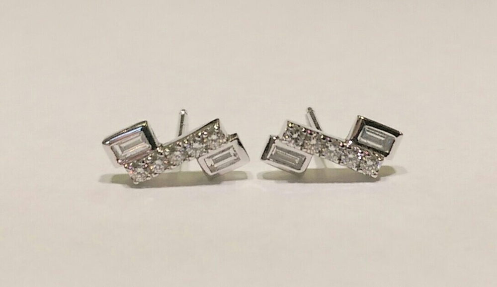 Diamond stud earrings