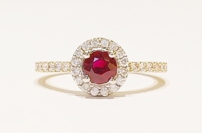 18ct ruby and diamond ring